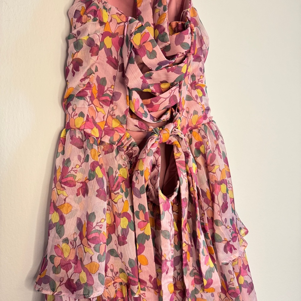 Amanda Uprichard Floral Violina Dress in Jolie - Picture 6 of 8